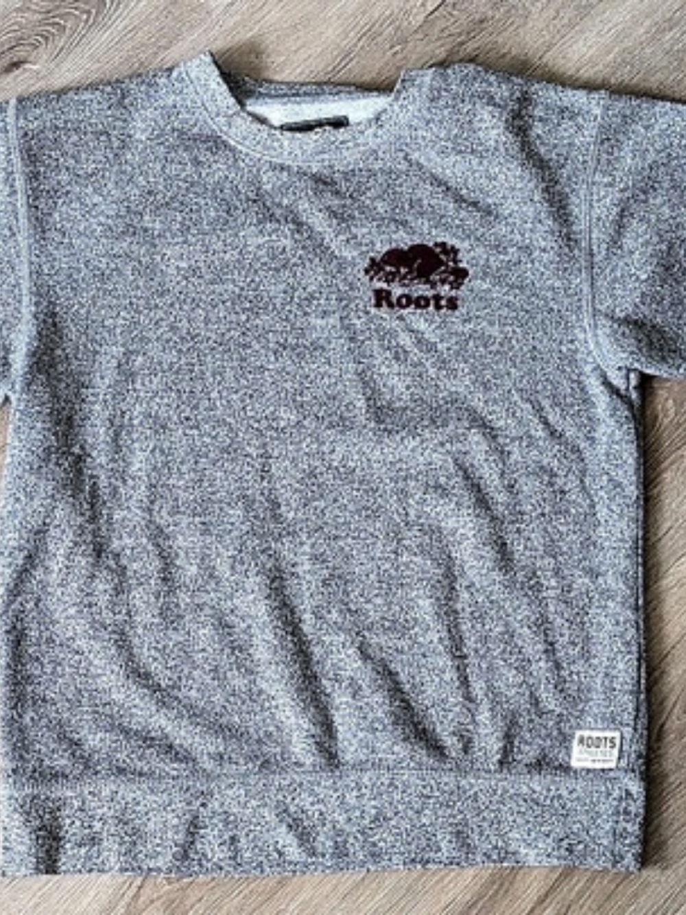 Roots Salt & Pepper Crewneck Sweatshirt Gray XS